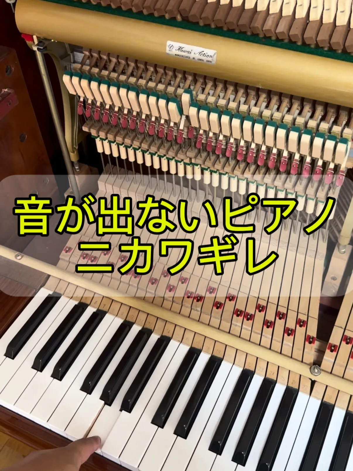【修理】音が出ないピアノの修理!接着不良ニカワギレ!