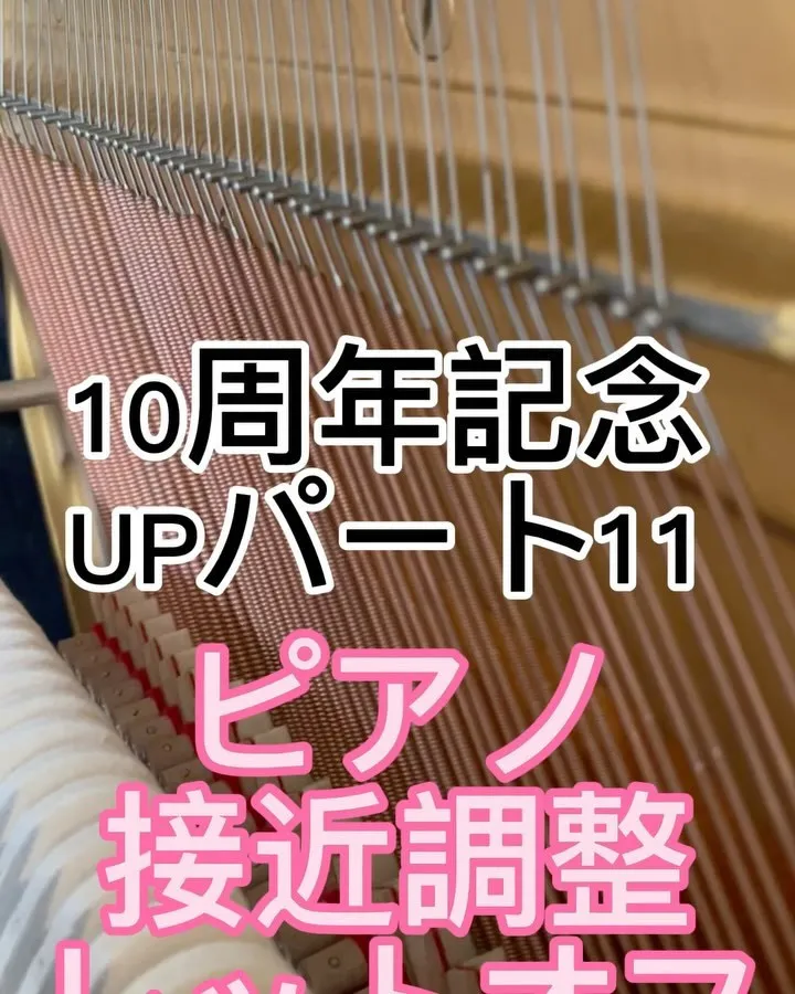 10周年記念パート11ピアノのハンマー接近レットオフ