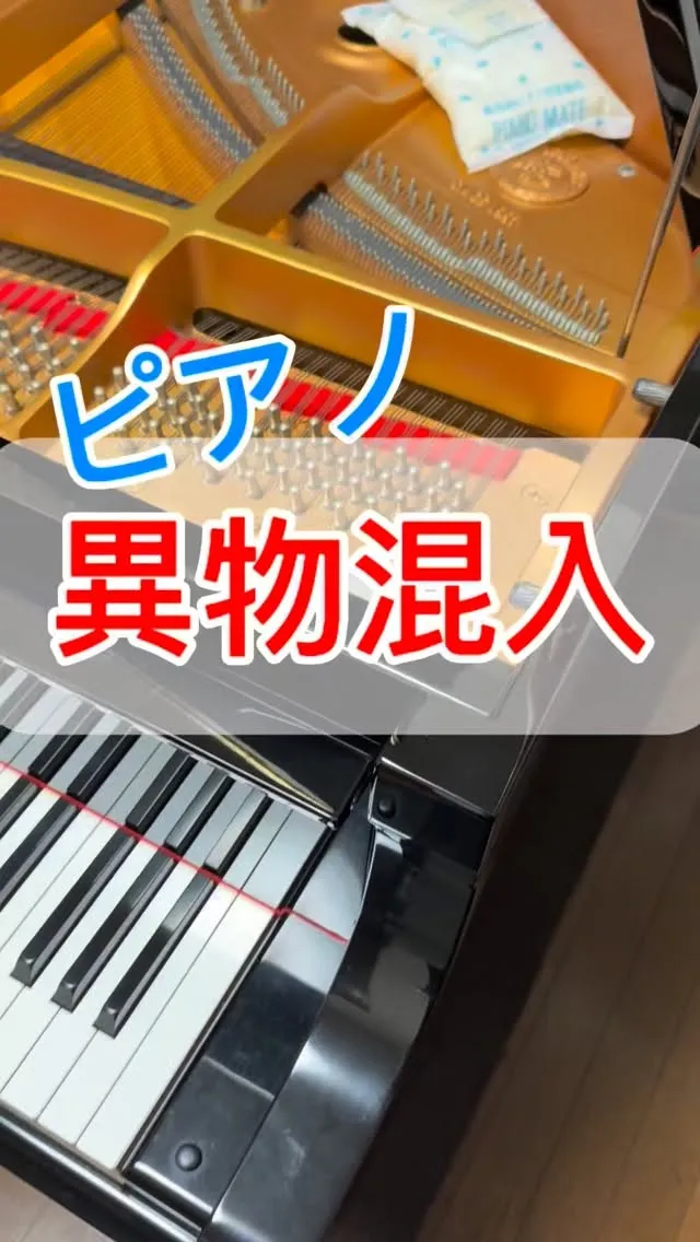 【異物混入】ピアノの中にはいろいろな物が入ります！異音雑音の...