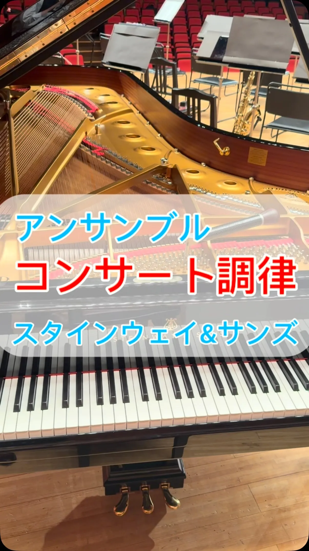 【コンサート調律】スタインウェイのコンサートグランドピアノD...