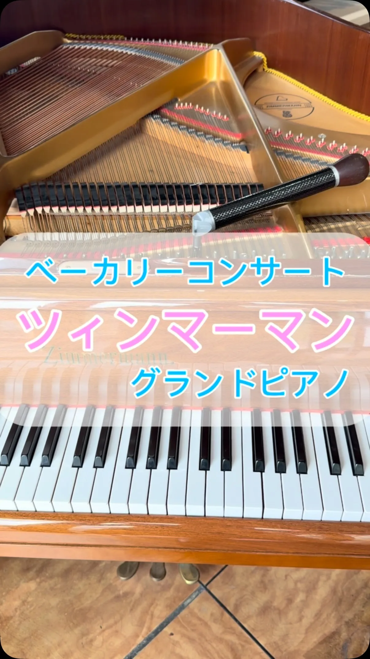 【コンサート】ツィンマーマンのグランドピアノ♪木目猫足グラン...